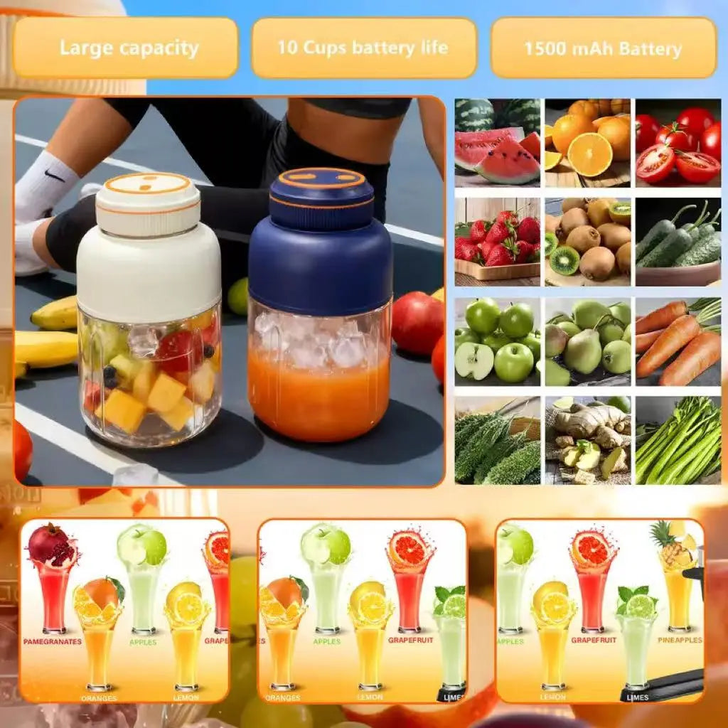 Portable Household Appliances Juicer,Usb Rechargeable Juice Blender Cup,Multifunctional Juicermachine ,Summer Essentials Smoothieblender