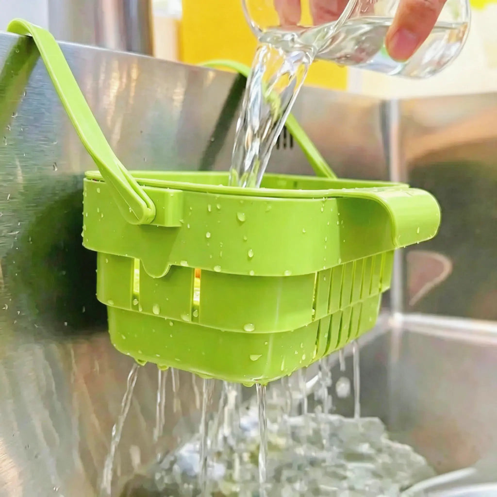 YESDOAGD Retractable Sink Food Catcher, Detachable Kitchen Strainer Basket, Space-Saving Drain Filter