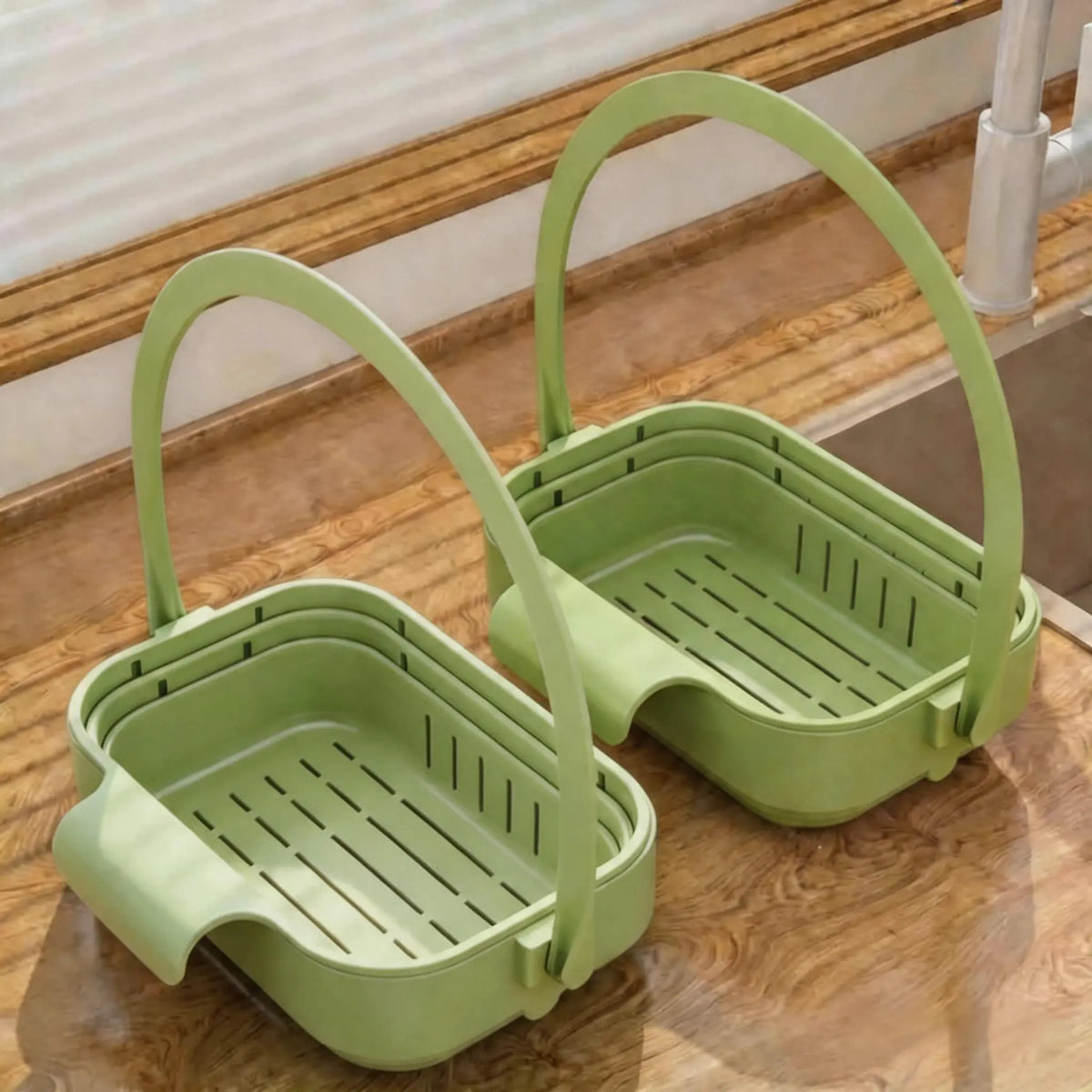 YESDOAGD Retractable Sink Food Catcher, Detachable Kitchen Strainer Basket, Space-Saving Drain Filter